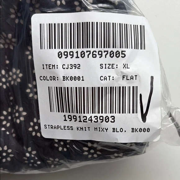 J Crew Strapless mixy dress in block print XL Black - Picture 4 of 14